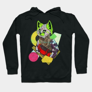 cool cat with shoulder bag Hoodie